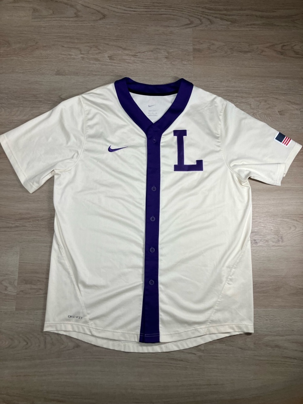 Men's Nike LSU Tigers Replica Full-Button Baseball Jersey size XL